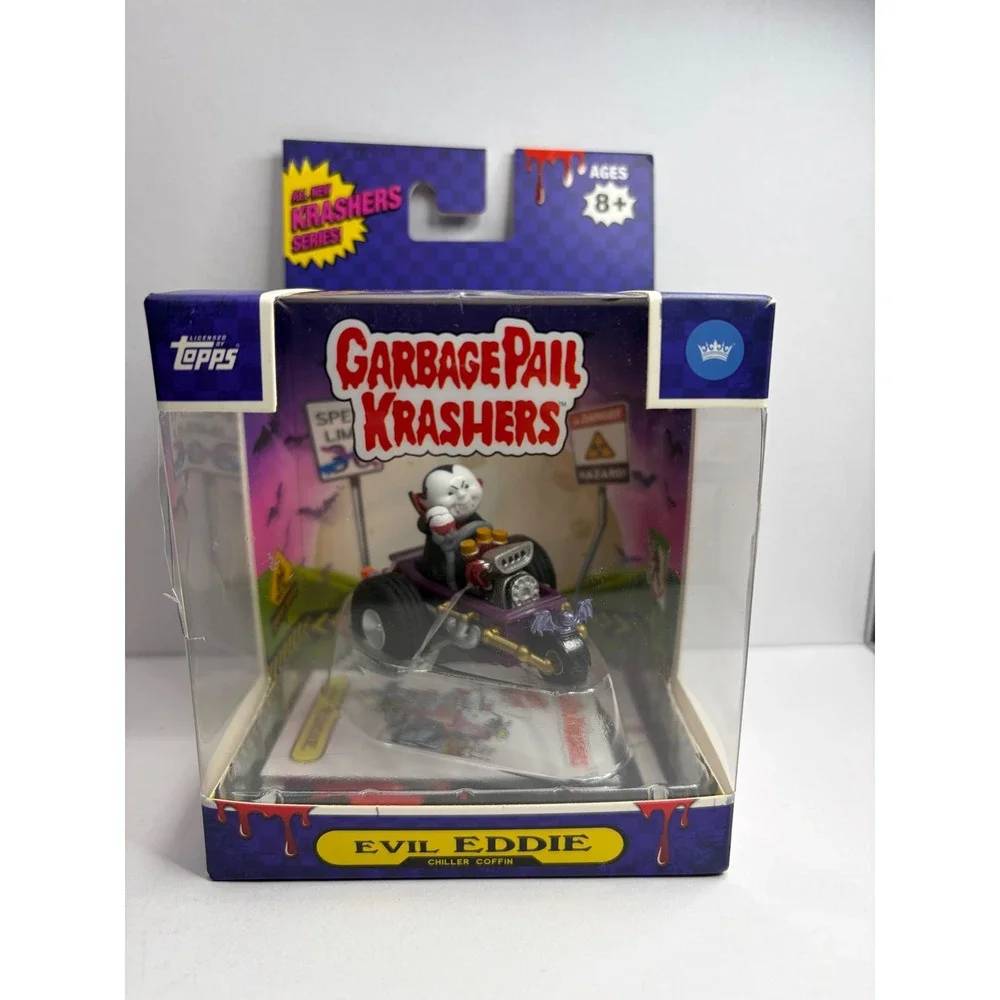 Garbage Pail Kids Krashers Evil Eddie Chiller Coffin Pull Back Racer Topps Toy